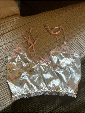 For love & lemons silk bustier small